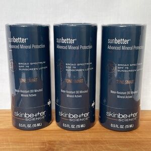 3 PACK Skinbetter Sunbetter TONE SMART SPF75 Sunscreen 15 ml EXP 11/26